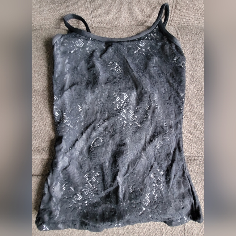 Ainsliewear black lace tank in size xs.
